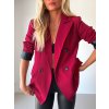 Prodloužené sako STELA v burgundy barvě