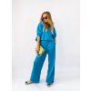 Modrá tepláková souprava - široké nohavice