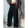 Volné kalhoty ZOE s širokými nohavicemi - černé
