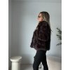 Krátký kožíšek COSY - tmavě hnědý