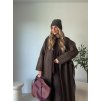 Hnědý oversize kabát STIEL
