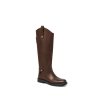 botte cavaliere en simili cuir classique marron fonce 68a5d812cf948