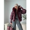 Zimní bunda ELLIE s kapucí - burgundy