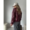 Koženková bomber bunda RED burgundy