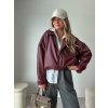 Koženková bomber bunda RED burgundy
