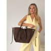 Velká semišová kabelka DENISSE hnědá
