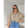 Oversize bunda FLOWY taupe