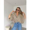 Oversize bunda FLOWY taupe