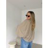 Oversize bunda FLOWY taupe