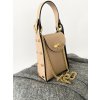 Béžová kabelka MOLLY se zlatými aplikacemi - kožená