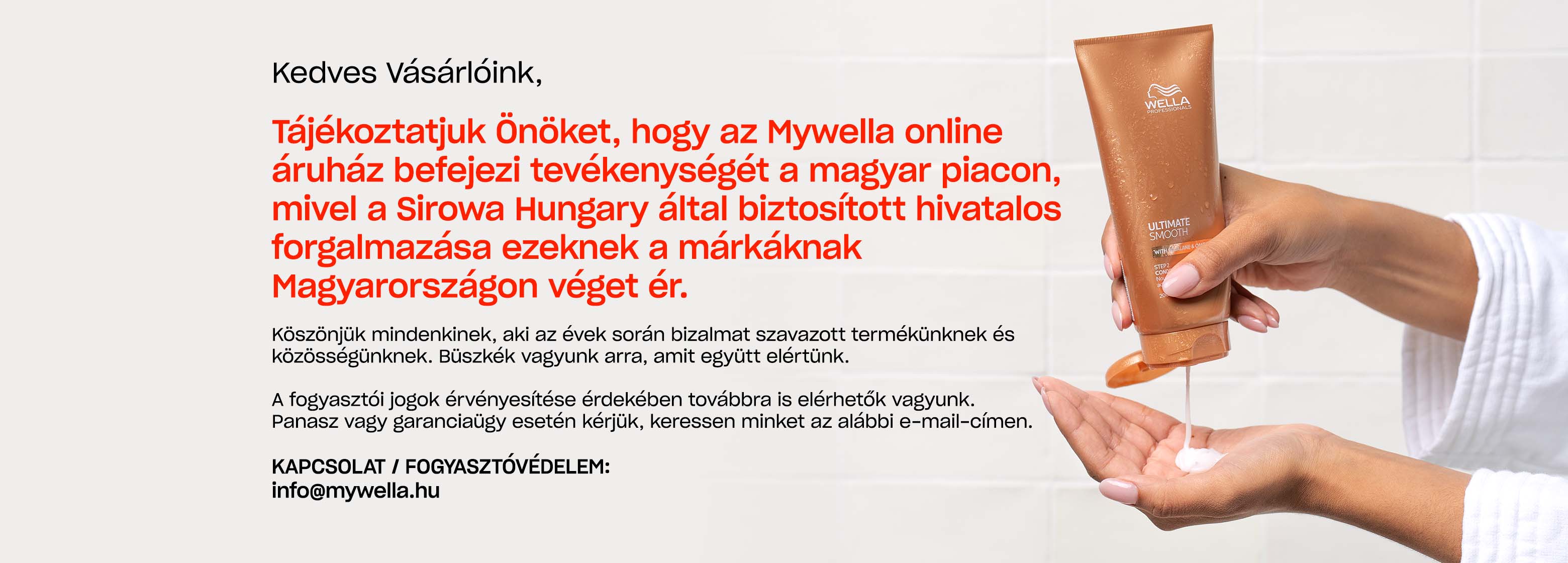 Mywella online áruház befejezi tevékenységét