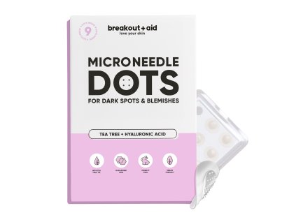 Breakout+aid - Náplasti s mikrojehličkami na tmavé skvrny po akné, 9ks