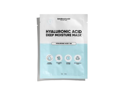 Breakout+aid - Hydratační maska s kyselinou hyaluronovou