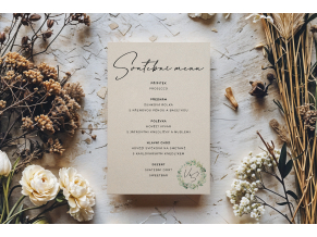 Papírové svatební MENU - A6 #6  Nejlepší doplněk na Vaší slavnostní tabuli