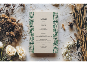 Papírové svatební MENU - A6 #11  Nejlepší doplněk na Vaší slavnostní tabuli