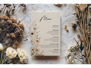 Papírové svatební MENU - A6 #14  Nejlepší doplněk na Vaší slavnostní tabuli