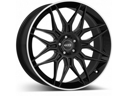 DOTZ LongBeach dark 9,5x22 5/130 ET43 black/polished lip