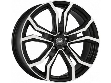 DBV Milano TV 7,0x18 5/112 ET43 schwarz glänzend, front poliert