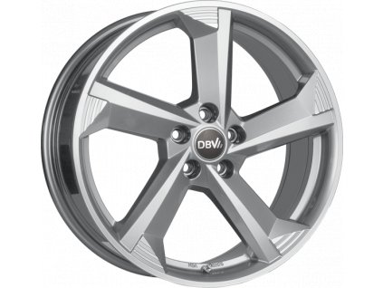 DBV Torino III 8,5x20 5/112 ET40 hyper silber, front poliert