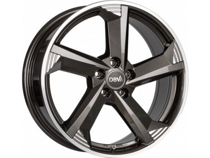 DBV Torino III 7,5x17 5/112 ET48 anthrazit glänzend, front poliert