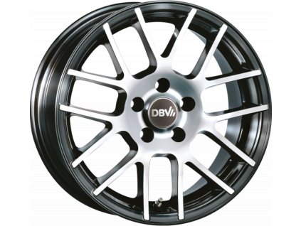 DBV Arizona 7,5x16 5/112 ET35 schwarz glänzend, front poliert