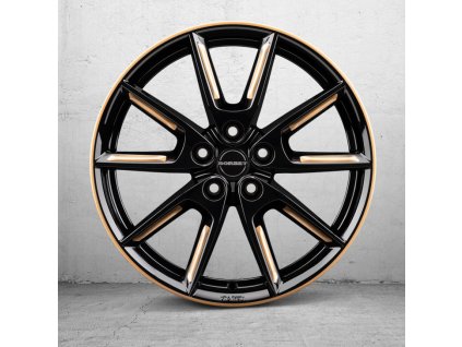 Borbet LX19 8x19 ET45 5x108 black glossy gold spoke rim