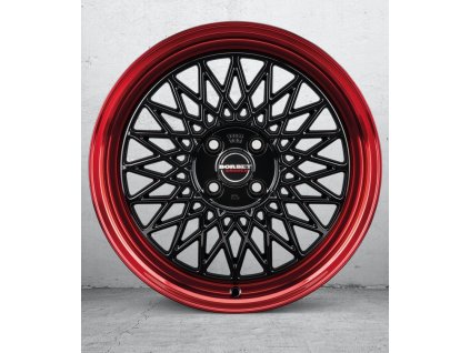 Borbet B 7x17 ET38 4x100 black rim red