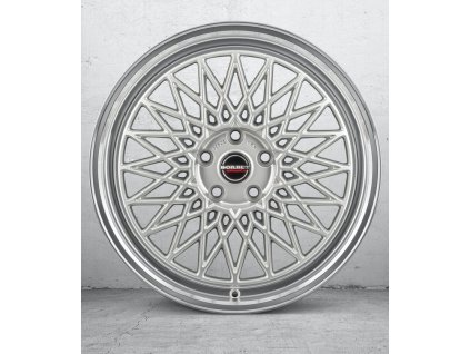 Borbet B 8x17 ET30 5x112 silver rim polished