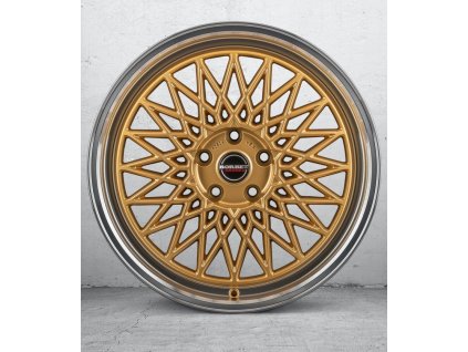 Borbet B 8x17 ET35 5x120 gold rim polished