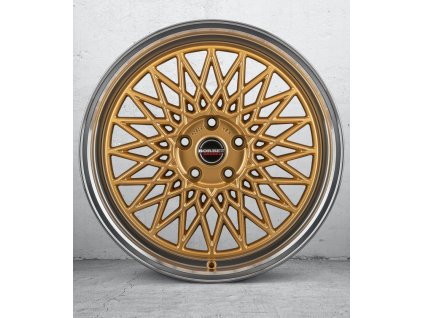 Borbet B 8x17 ET45 5x112 gold rim polished