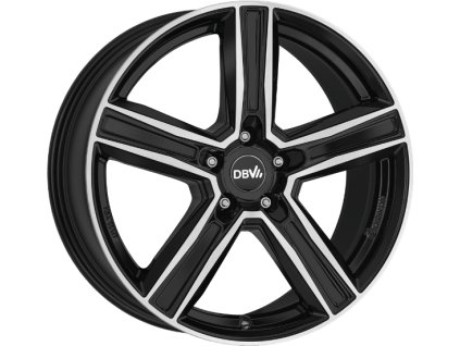 DBV Vegas KG dark 7,5x17 5/108 ET50,5 schwarz glänzend, front poliert