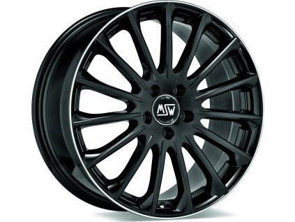 Alu kola MSW MSW 30 GLOSS BLACK+DIAMOND LIP 8,5x18 5x112 ET48 73