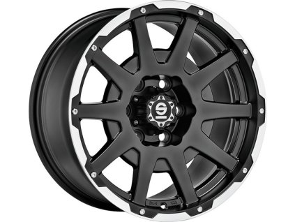 Alu kola SPARCO SPARCO DAKAR MATT BLACK LIP POLISHED+RIVETS 8,5x17 6x114,3 ET0 66.1