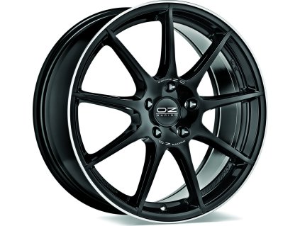 Alu kola OZ VELOCE GT GLOSS BLACK+DIAMOND LIP+SILVER LETTERING 7,5x17 5x112 ET35 75