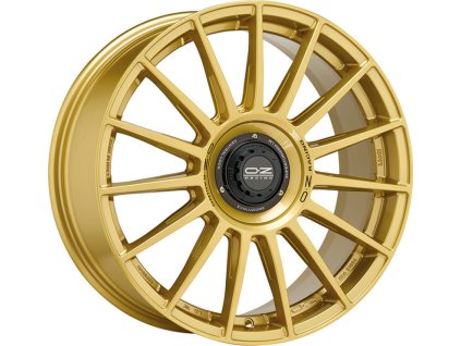 Alu kola OZ SUPERTUR EVOLUZIONE RACE GOLD BLACK LETTERING 8x18 5x112 ET35 75