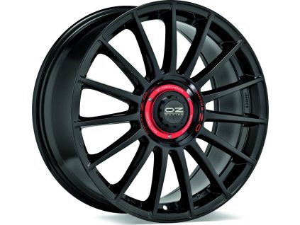 Alu kola OZ SUPERTUR EVOLUZIONE GLOSS BLACK + RED LETTERING 8,5x19 5x112 ET38 75