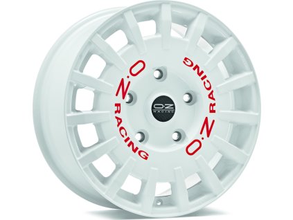 Alu kola OZ RALLY RACING VAN RACE WHITE RED LETTERING 8x18 5x120 ET45 65.1