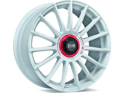 Alu kola OZ SUPERT EVOLUZ WRC RACE WHITE RED LETTERING 8x18 5x112 ET48 75