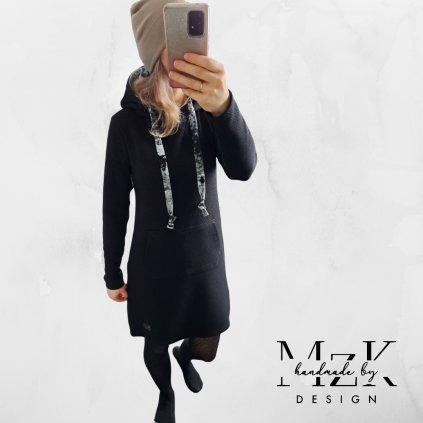 Mikinošaty s 3D efektem - černá