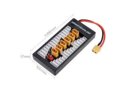 2 6S LiPo Battery Parallel Charging Adapter Board XT60 Plug Balance Plate for Imax B6 B6AC