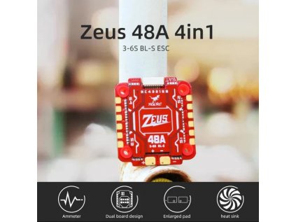 hglrc zeus 48a 4in1 esc 3 6s bl s with heat sink for fpv racing drone freestyle 449812 540x