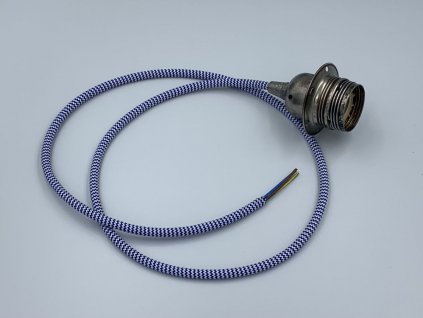 objimka kov stribr patina kabel textilni modro bily IMG 2385