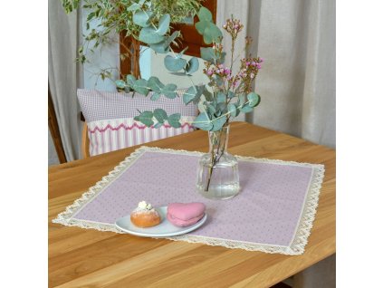 ruzovy kanafas napron puntiky krajka DSC 0611