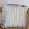 Polštářek 40x40cm starozelený kanafas na knoflíky
