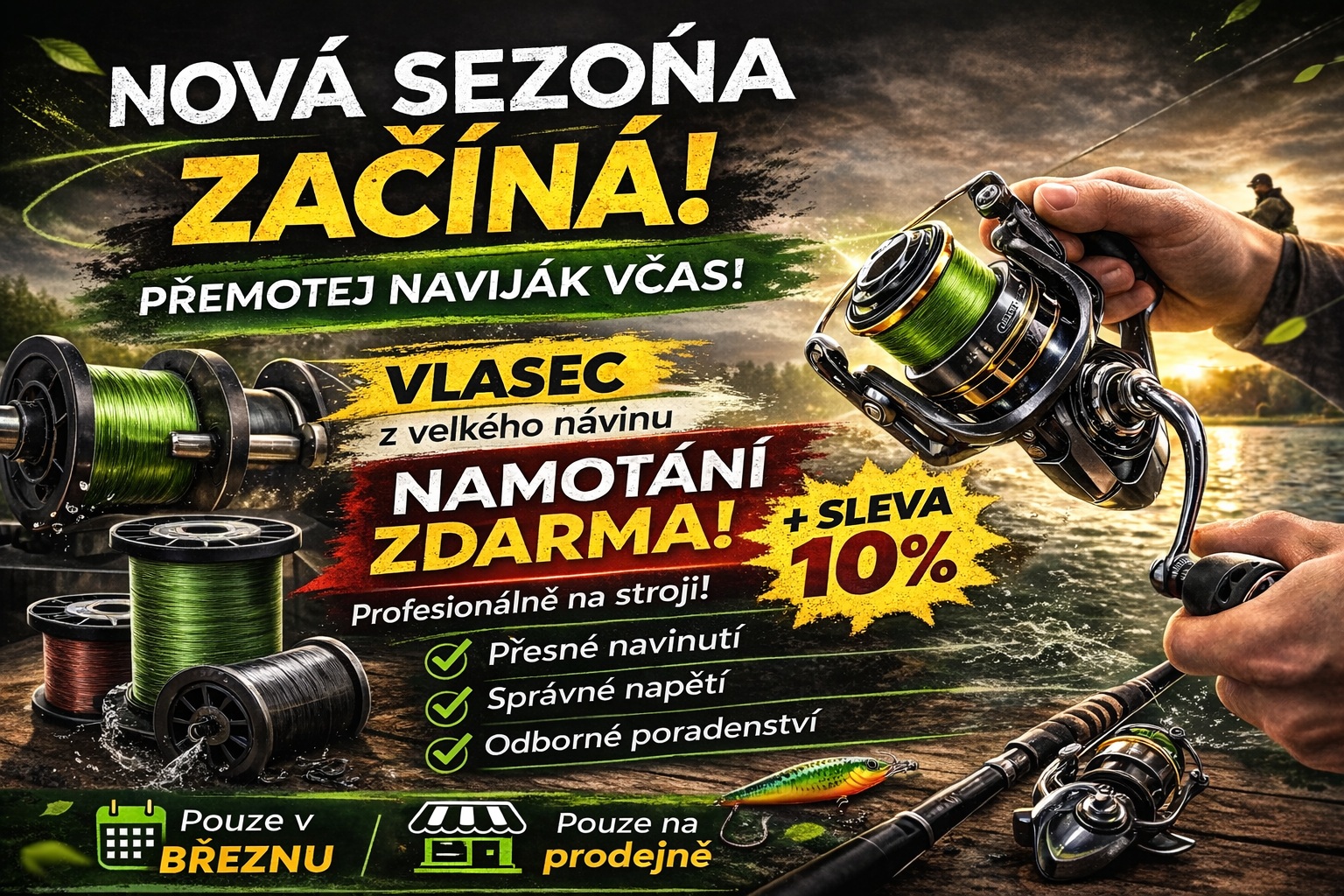 Sleva na vlasce z navíječky