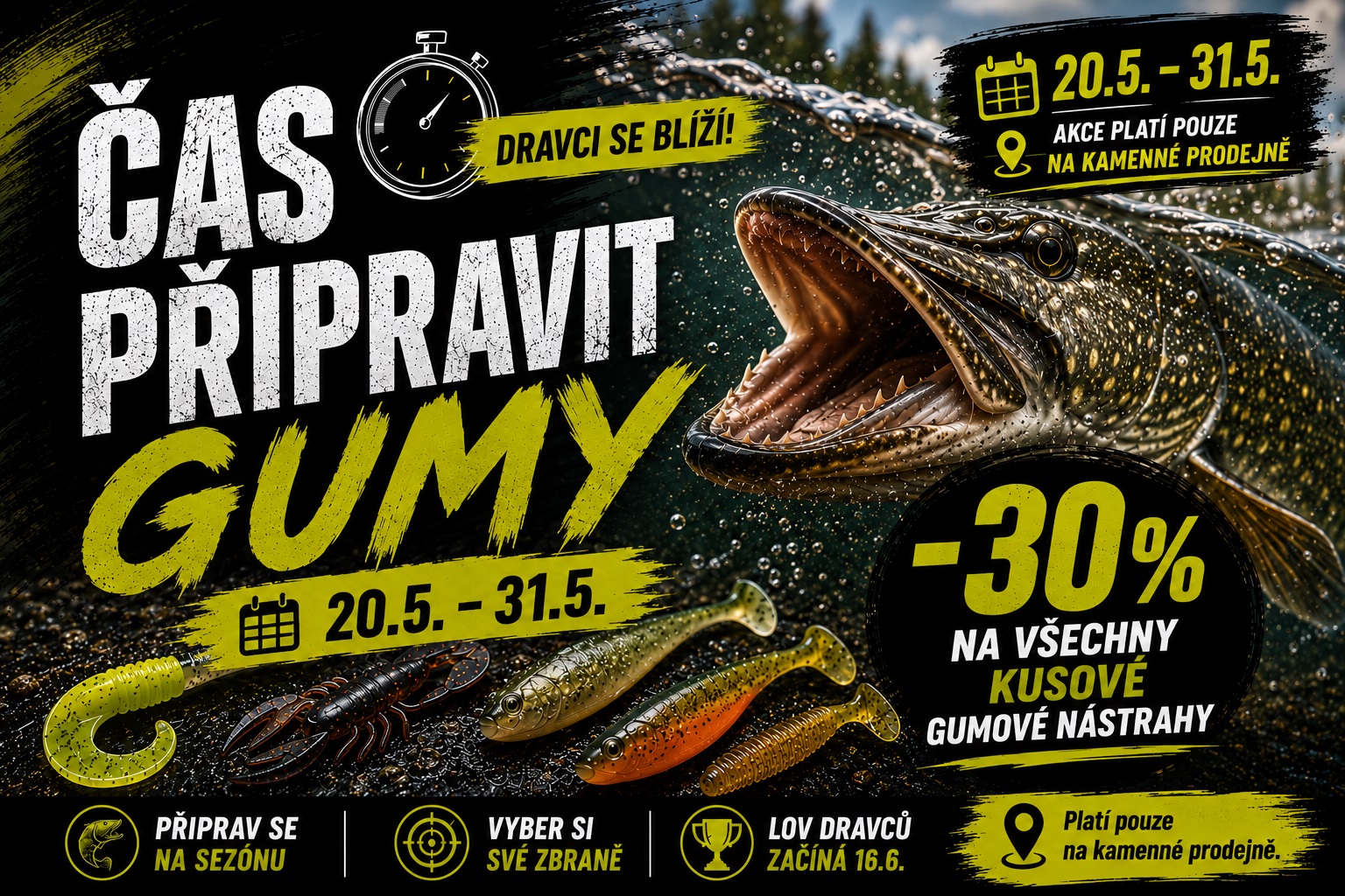 Akce na gumové nástrahy