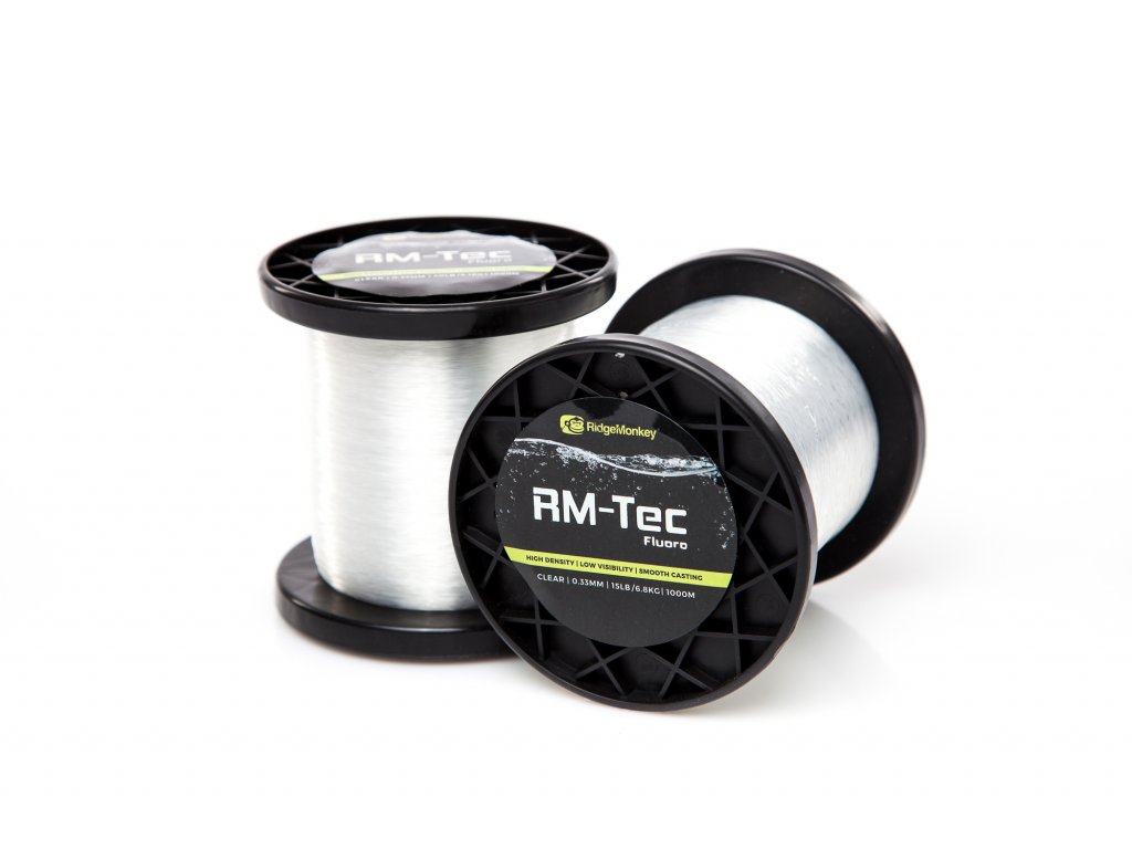 RidgeMonkey RM-Tec Fluoro 1000m - fluorocarbonem potažený vlasec|20lb/0.37mm