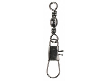 Obratlík - barrel s karabinou typu Interlock - bn (černý nikl) vel. 4 nosnost 24 kg - 5 ks