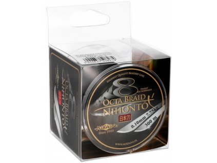 Pletená šňůra - NIHONTO OCTA BRAID 0,10mm Černá 300M Nosnost : 7.75kg