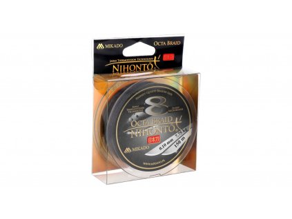 Pletená šňůra - Nihonto octa braid 0,12mm Černá 150M Nosnost: 8.90kg